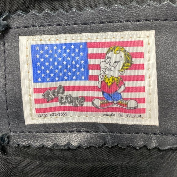 Vintage 90s Too Cute Guetta Brothers Disney Wool Leather Varsity Jacket - Picture 13 of 15